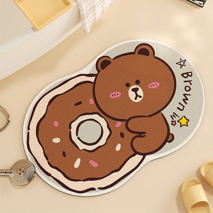 Fun Donut-Themed Bath Mat