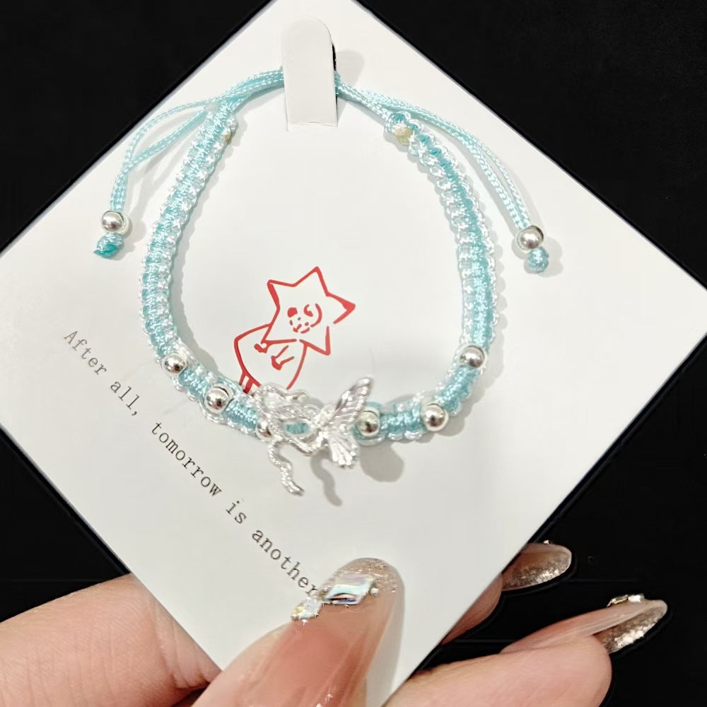Adjustable Butterfly Charm Bracelet Acalora