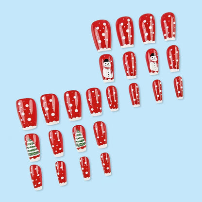 Artificial nail set with festive Christmas designs Acalora