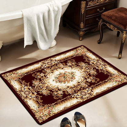Vintage Floral Design Bath Mat Acalora