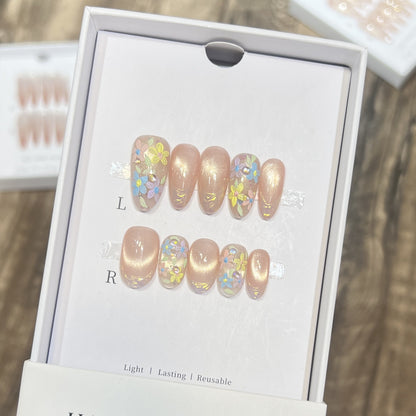 Floral Art Press-On Nail Set Acalora