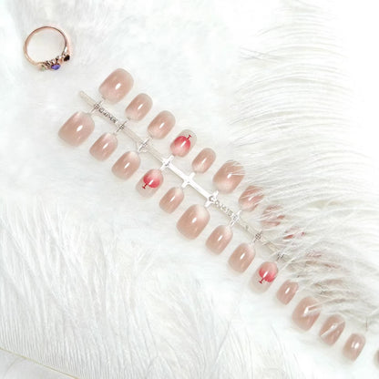 Artificial nails with elegant gradient and glitter accent design Acalora