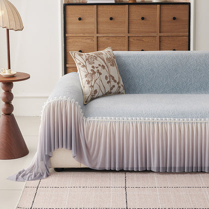 Elegant Ruffled Sofa Cover