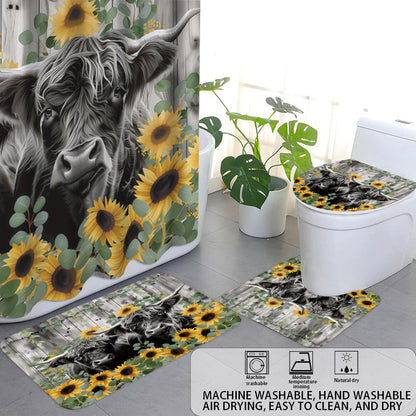 Digital Floral Print Bathroom Set