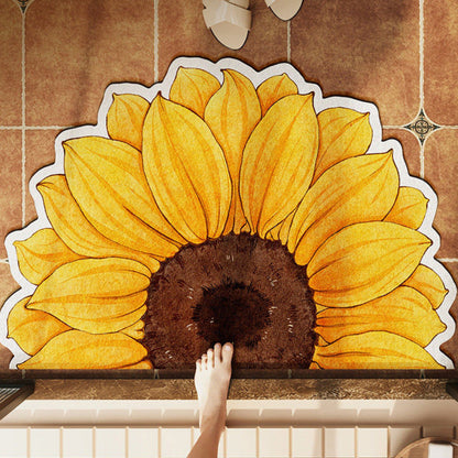 Floral Design Bath Mat