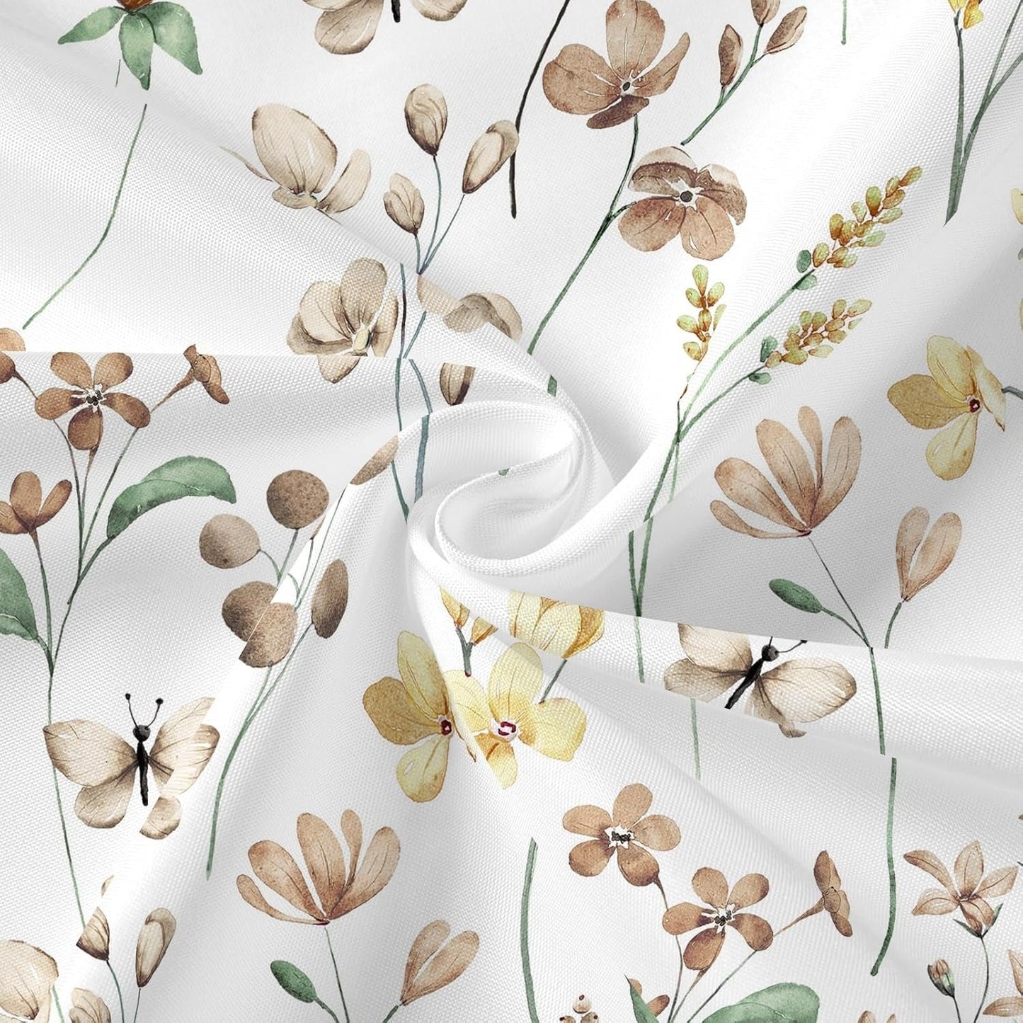 Floral Print Shower Curtain