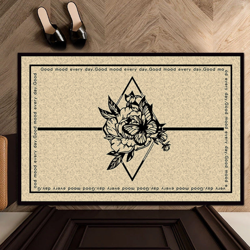 Elegant Floral Welcome Mat