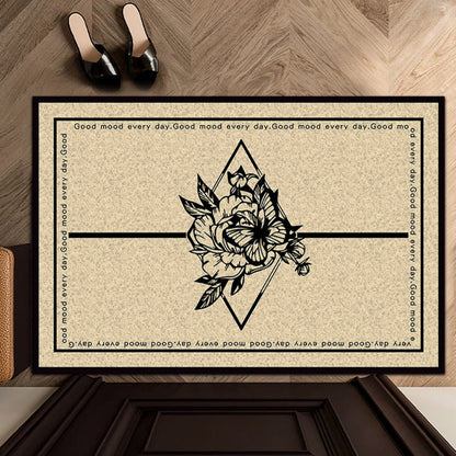 Elegant Floral Welcome Mat