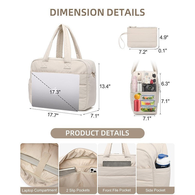 Quilted Multi-Functional Insulated Lunch Tote Acalora