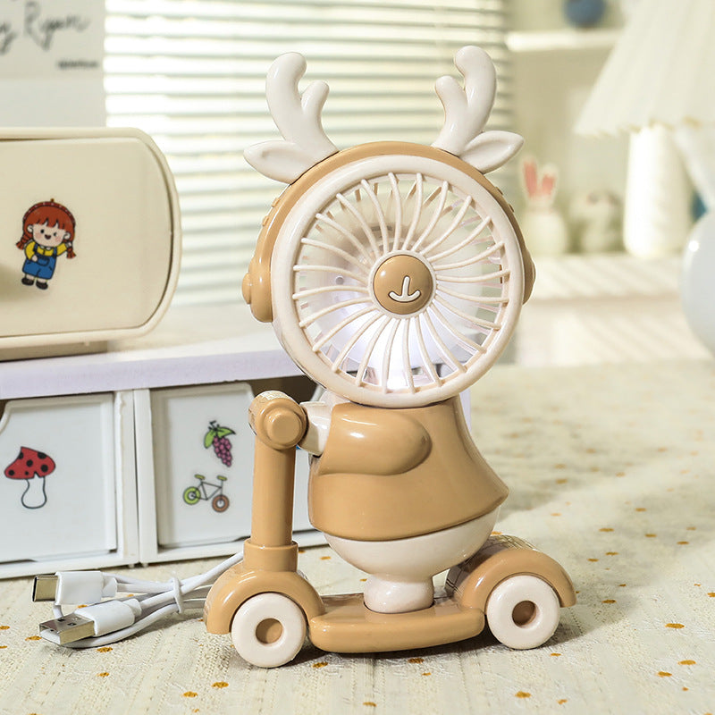 Women Portable Handheld Fan in Creative Animal Design Bowlift