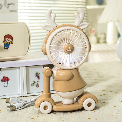 Women Portable Handheld Fan in Creative Animal Design Bowlift