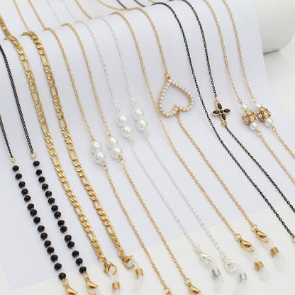 Elegant Pearl-Accented Eyewear Retainer Chain Acalora