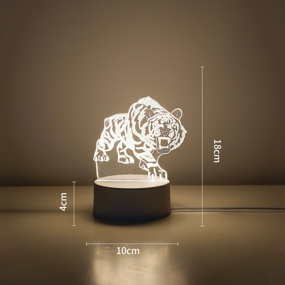 LED Tiger Figure Decorative Lamp