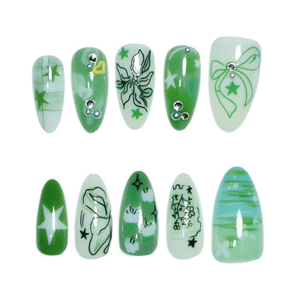 Artistic Botanical Nail Tips Acalora