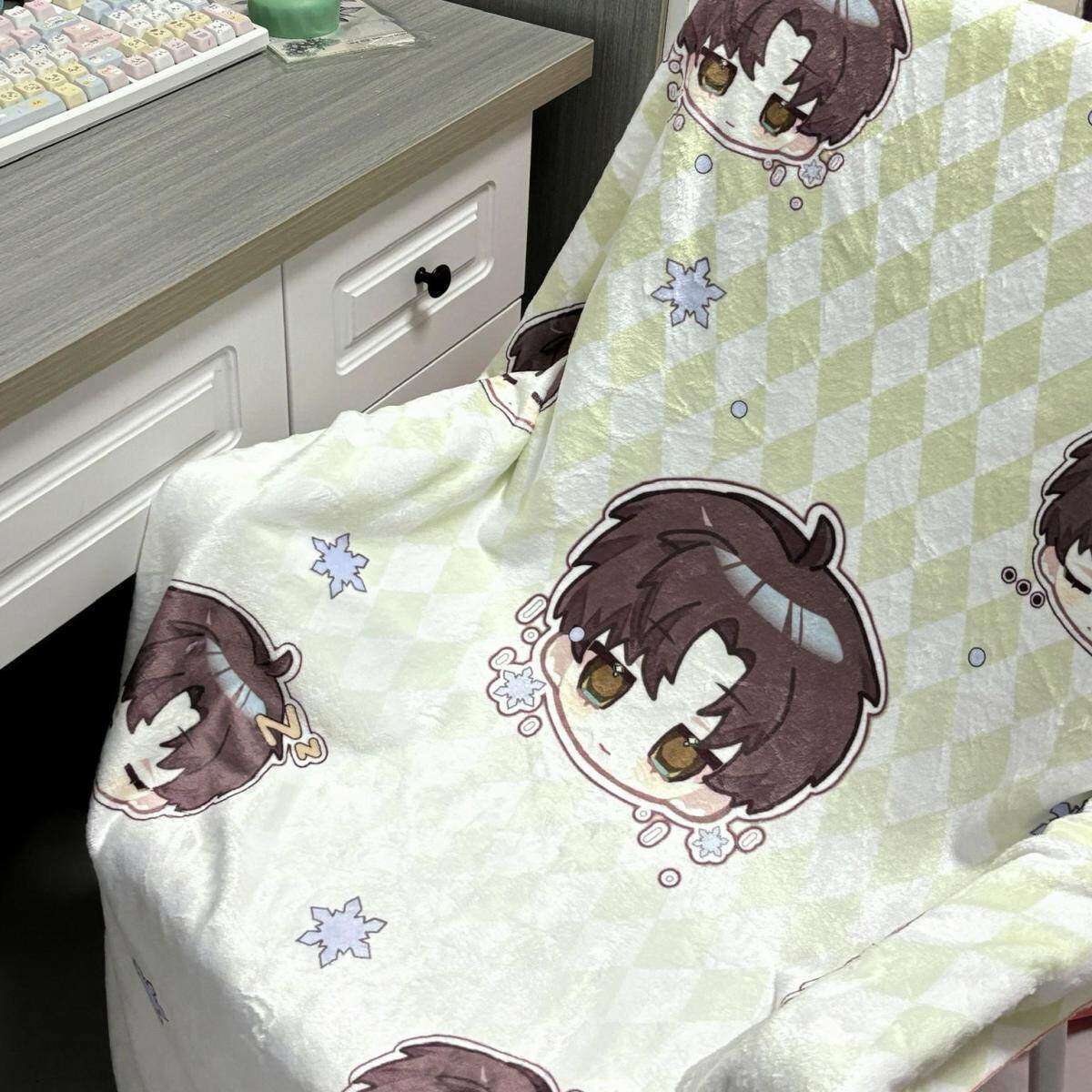 Cartoon Character Print Fleece Throw