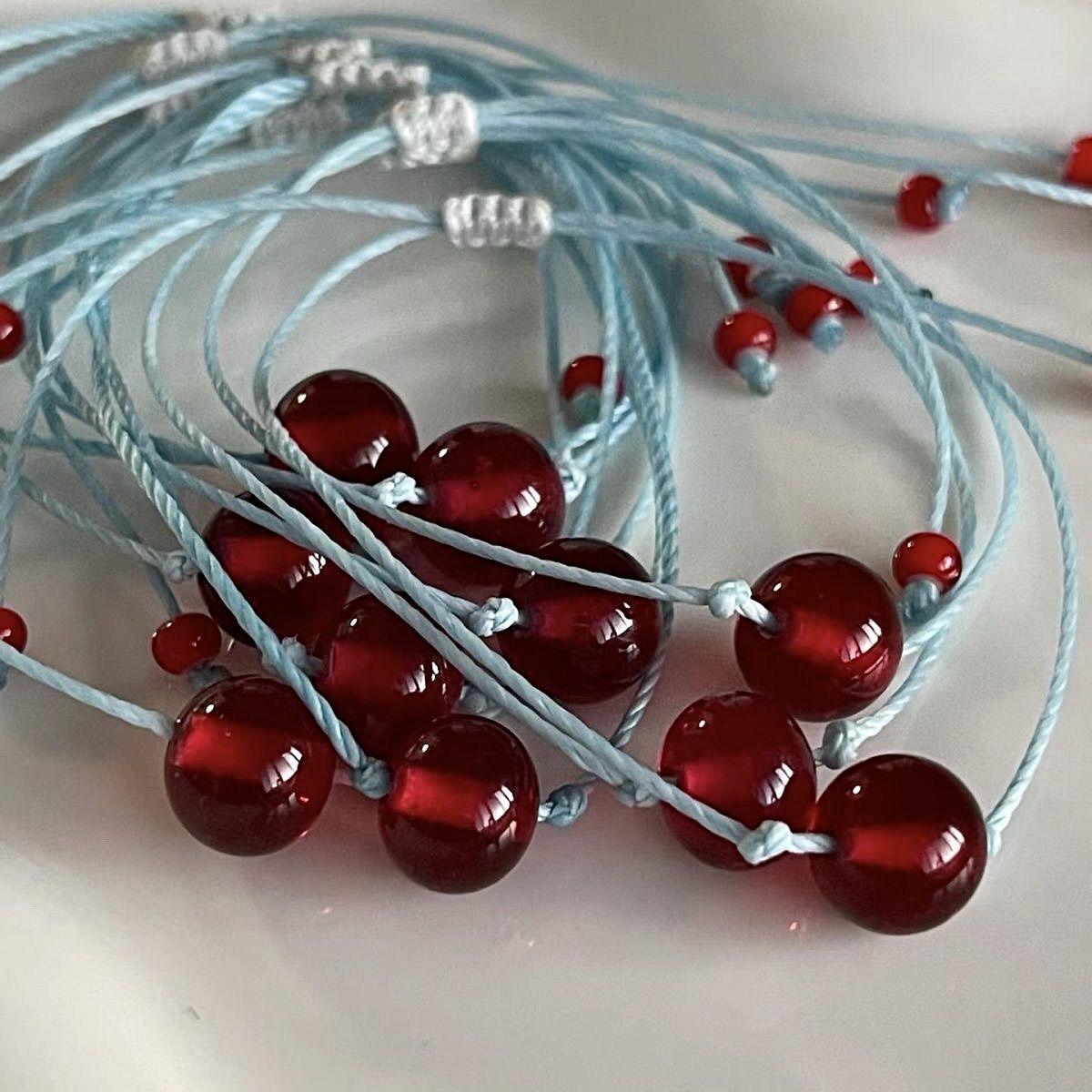 Adjustable Cord and Gemstone Bracelet Acalora