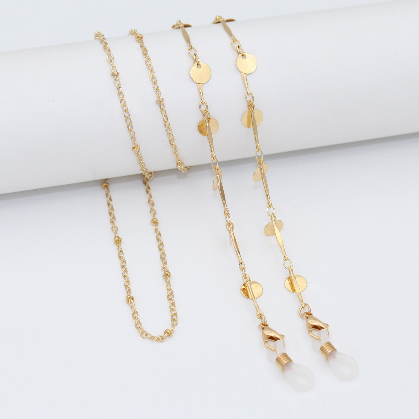 Luxe Crystal-Embellished Eyewear Chain Acalora