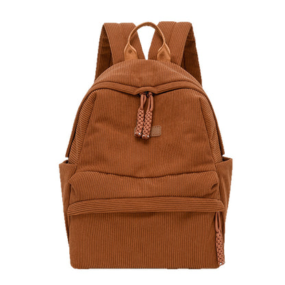 Stylish Corduroy Backpack Acalora