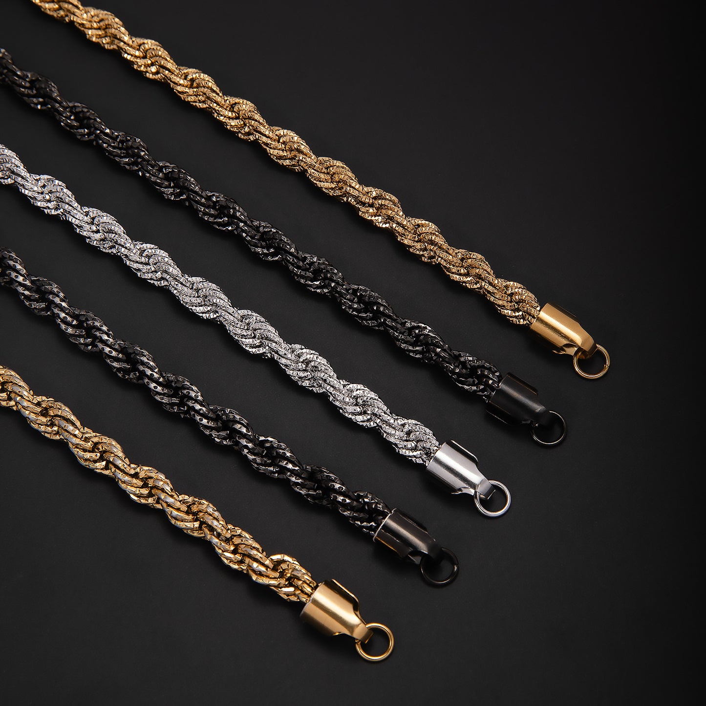 Braided Gold Statement Bracelet Acalora