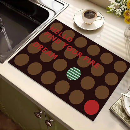 Playful Textured Kitchen Mat Acalora