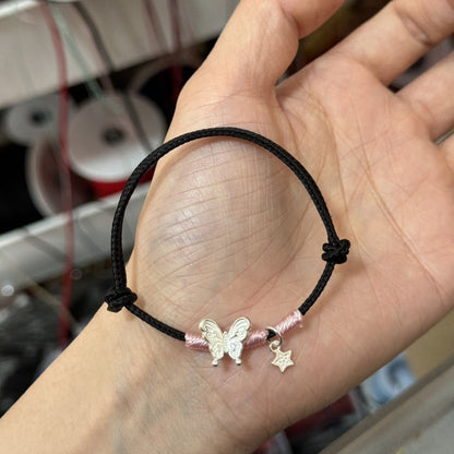 Butterfly Charm Knotted Bracelet Acalora
