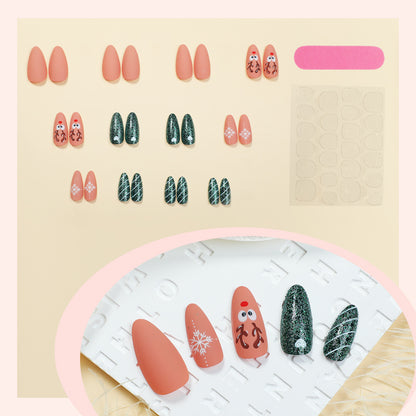 Festive Holiday-Themed Press-On Nails Acalora