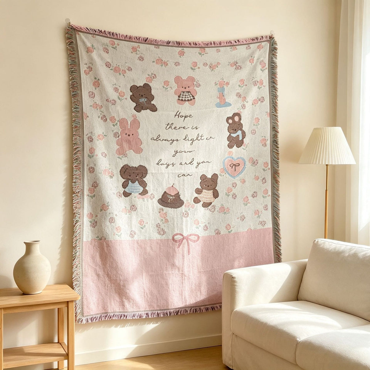 Cozy Bear-Themed Throw Blanket