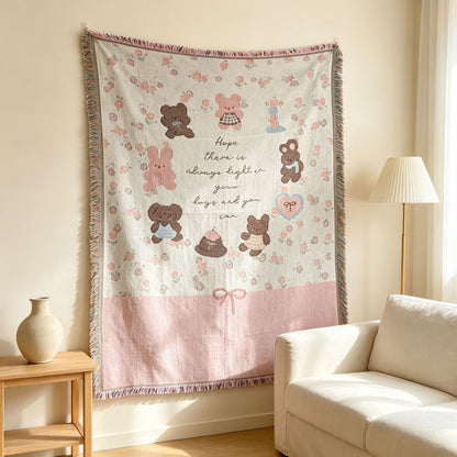 Cozy Bear-Themed Throw Blanket
