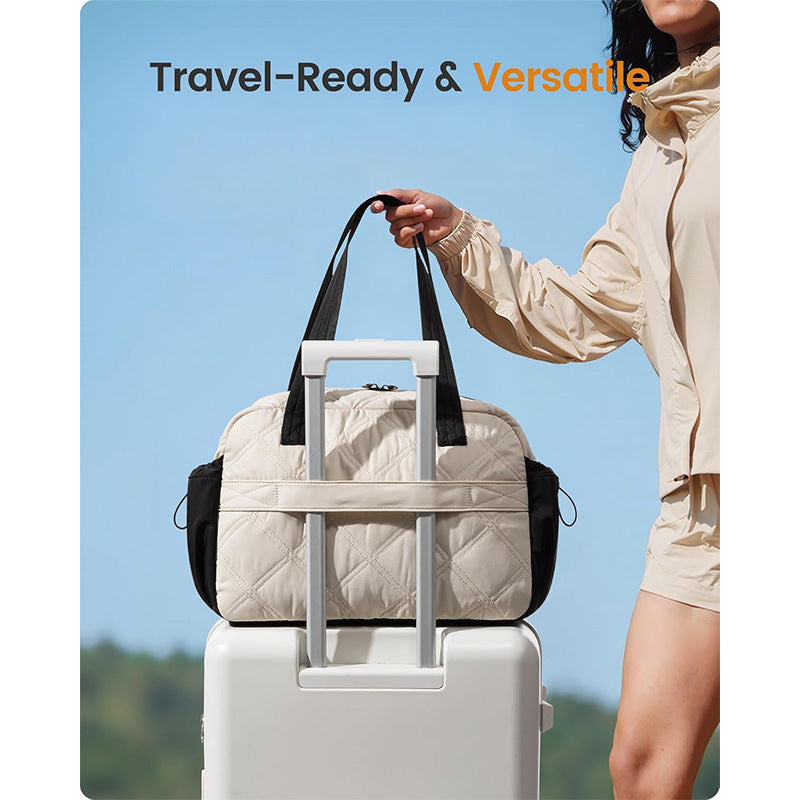 Luxurious Quilted Travel Duffel Bag Acalora