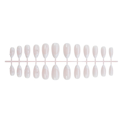 Elegant Stiletto Press-On Nails with Pearl Accents Acalora