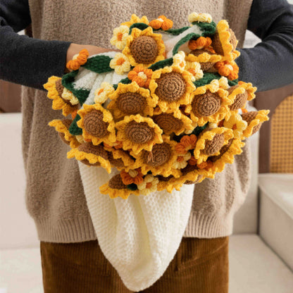 Handcrafted Crochet Sunflower Bouquet