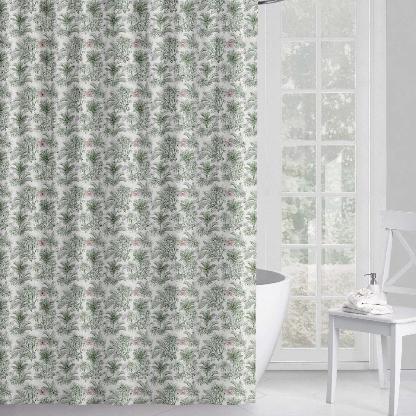 Floral Patterned Shower Curtain