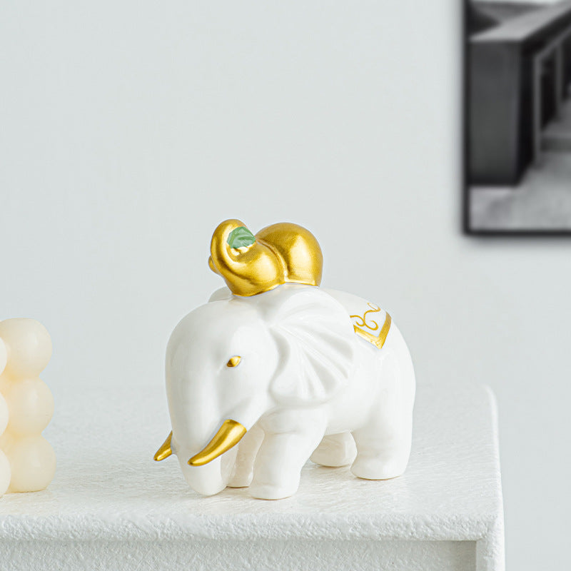 Elegant elephant figurine made of high-quality ceramic Acalora