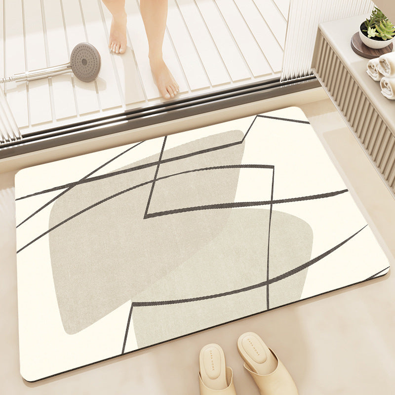 Artistic Cat-Themed Bath Mat Acalora
