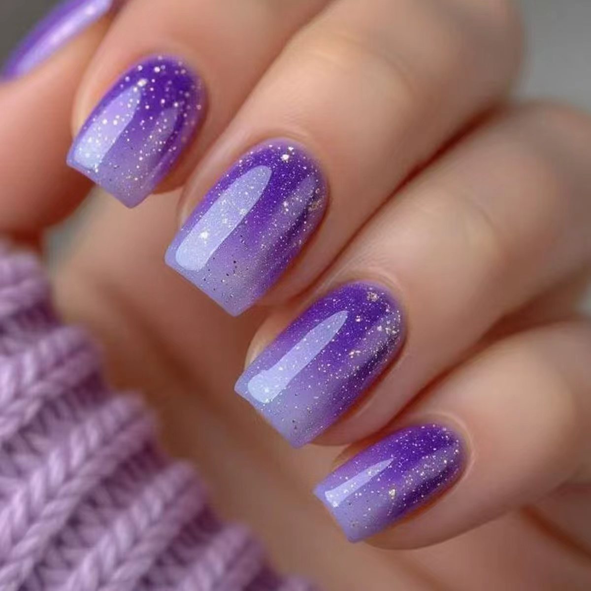 Elegant Ombre Glitter Acrylic Nail Art Acalora