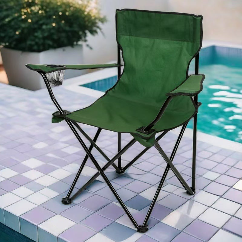 Ladies folding chair with extra comfort and cup holder Bowlift