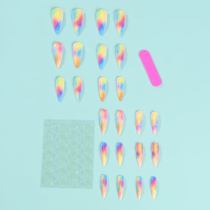 Gradient Color Artificial Nails Acalora