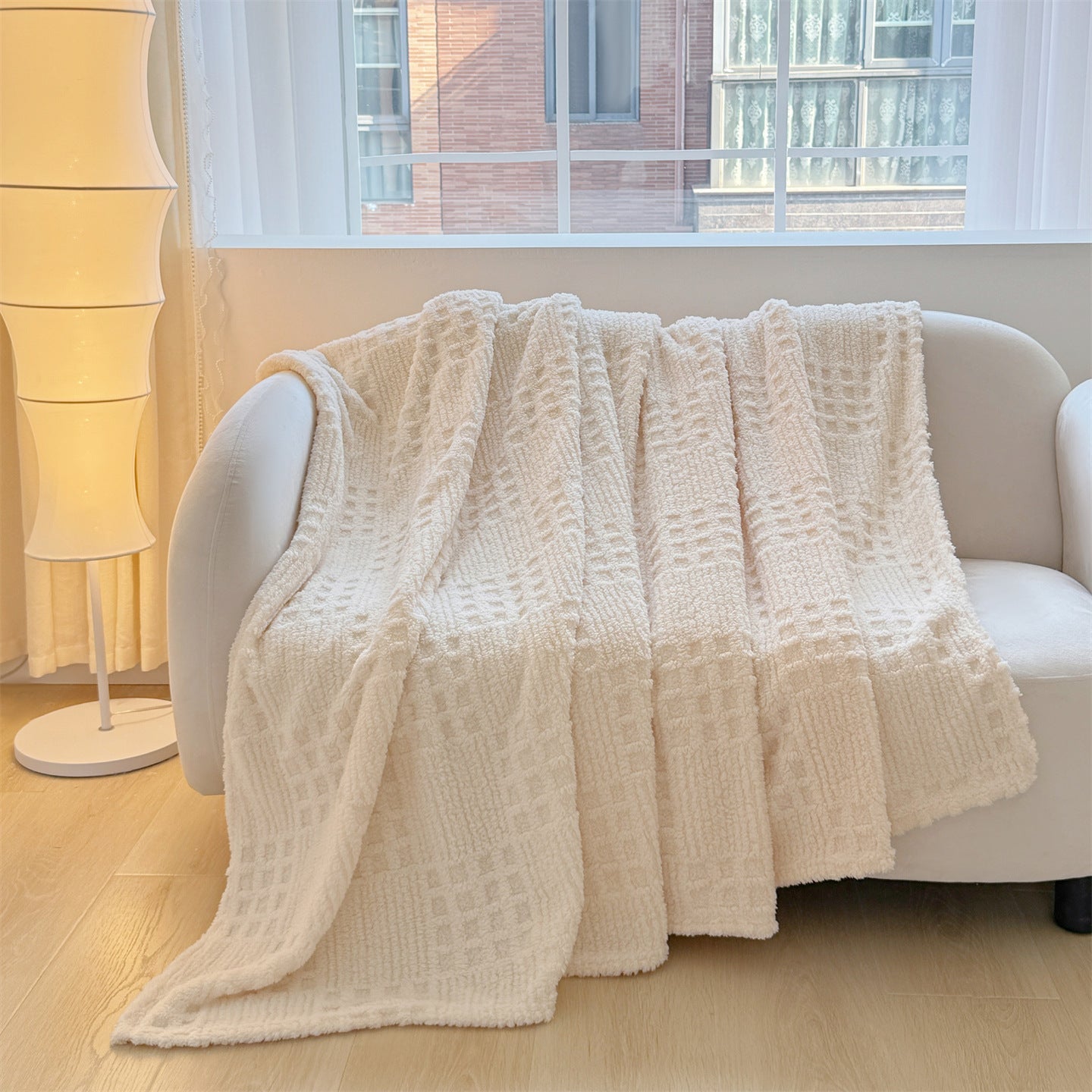 Plush Textured Throw Blanket