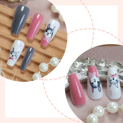 Animal-Themed Press-On Nail Art Set Acalora