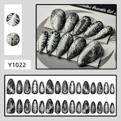 Artificial nails with festive winter design Acalora