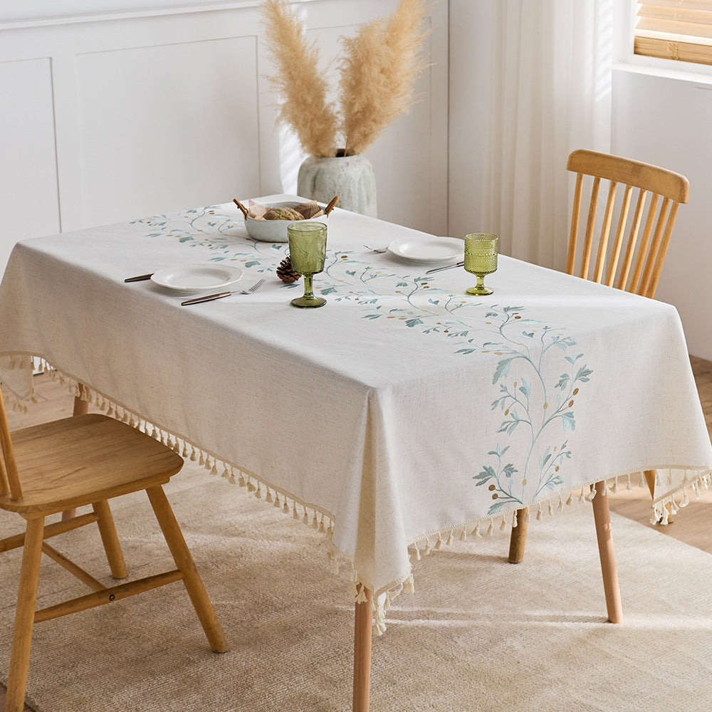 Elegant Fringed Table Cover