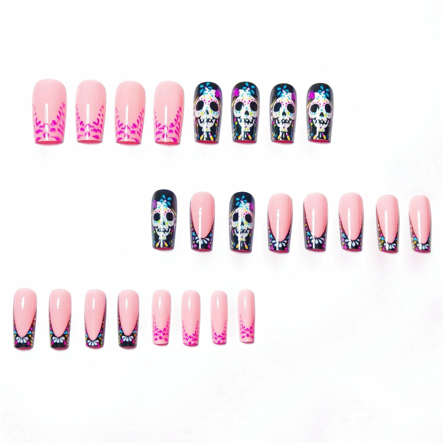 Artistic Skull Design Nail Art Acalora