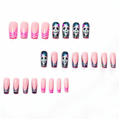Artistic Skull Design Nail Art Acalora