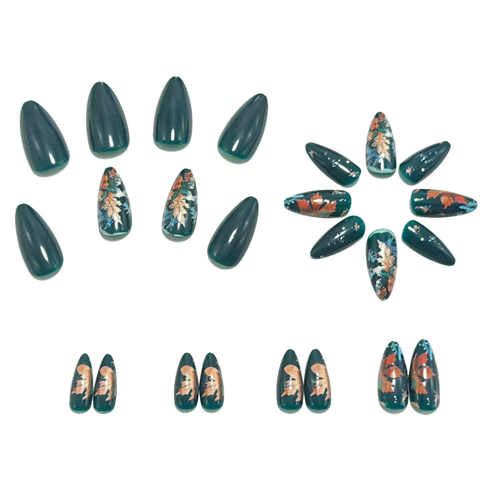 Artificial nails with luxurious leaf design Acalora