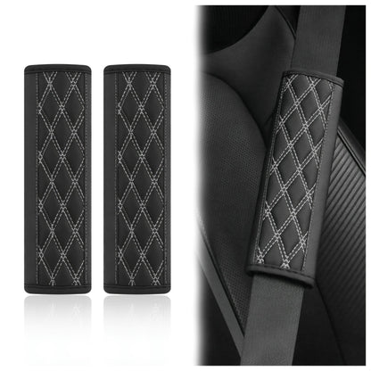 Quilted PU Leather Seat Belt Shoulder Pads Bowlift