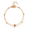Double Layered Heart Charm Necklace Acalora