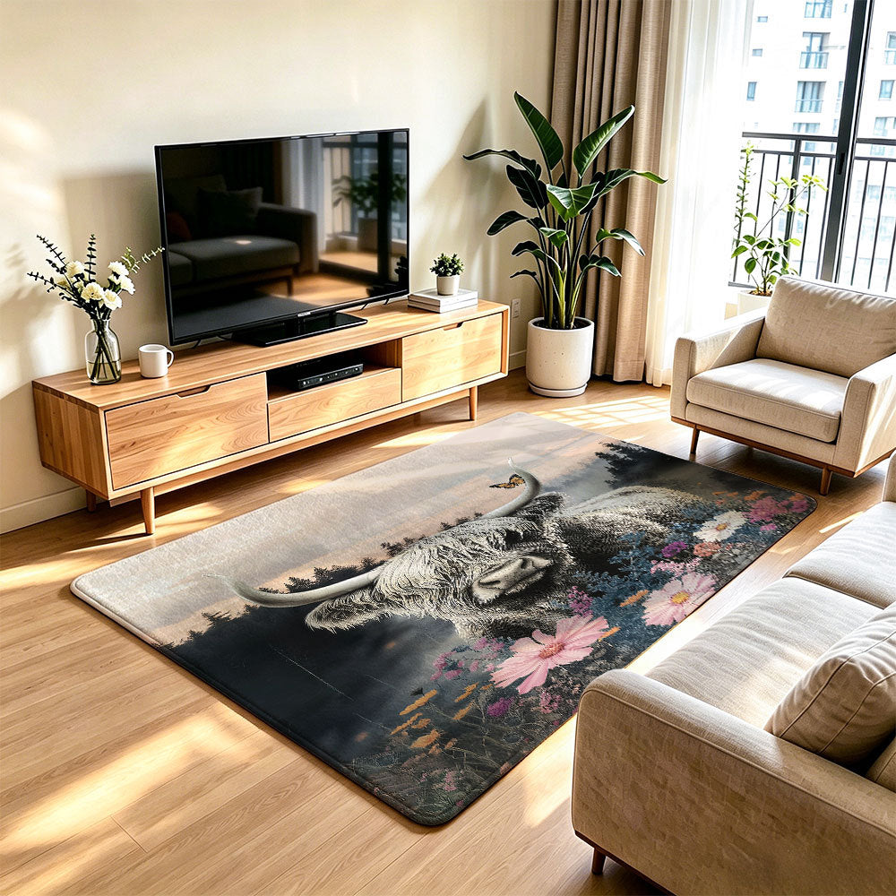 Unisex Artistic Cat Print Area Rug