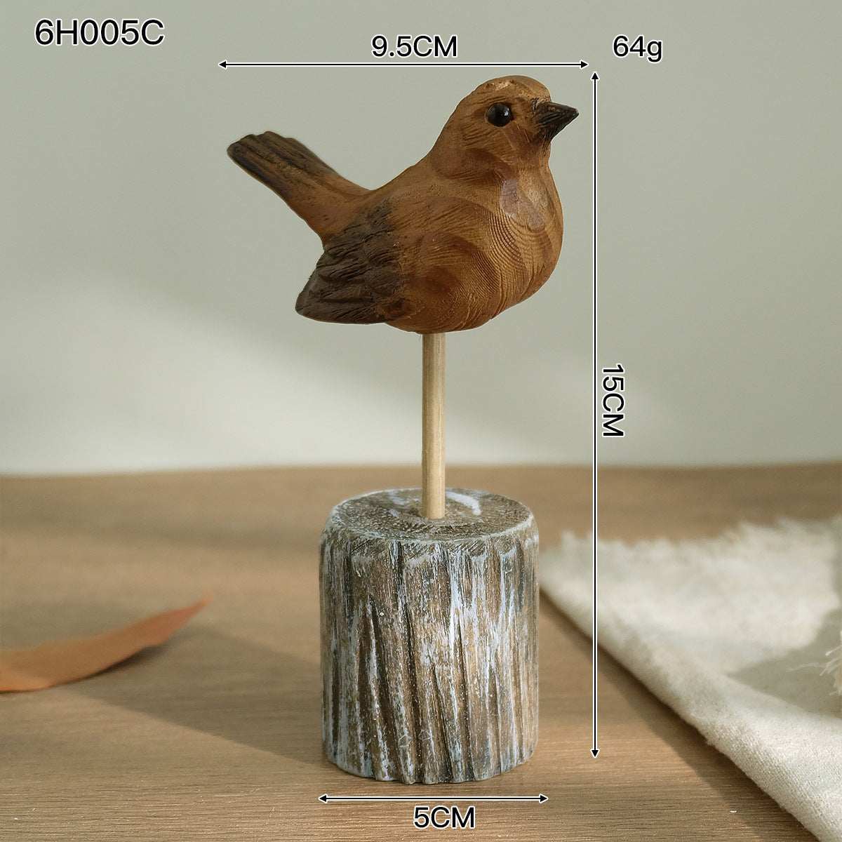 Artisan Bird Sculpture Accent