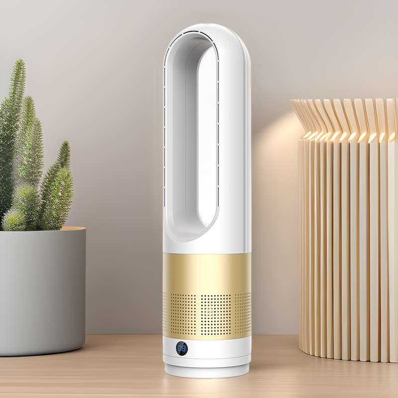Cooling bladeless tower fan and HEPA air purifier with quiet DC motor Bowlift