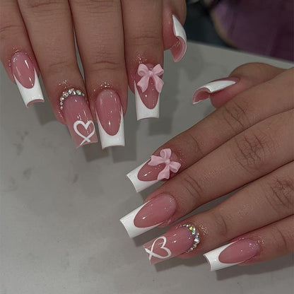 Premium French Tip Press-On Nails Acalora
